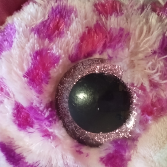 •Ty Inc Beanie Boo Plush Stuffed Animal Glamour-Pink Leopard Medium Length 9in - Picture 14 of 14